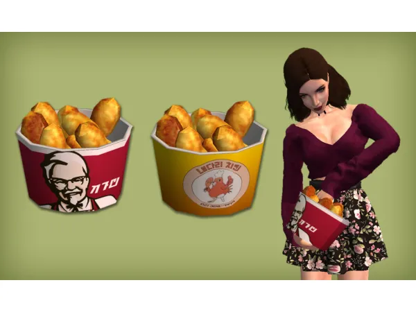 Buyable KFC Bucket Food for - The Sims 2 Custom Content