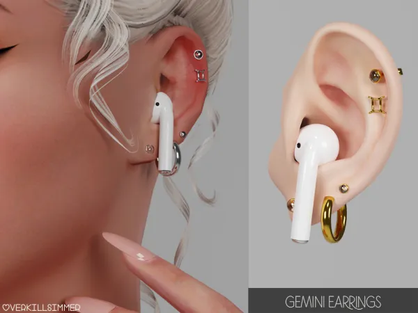 Gemini earrings