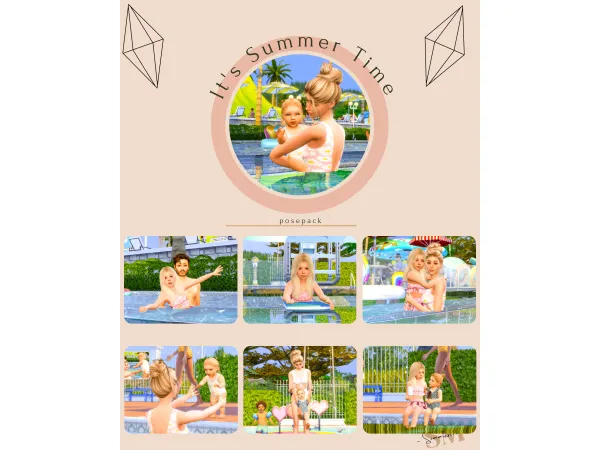 Mix 08 It's Summer Time Theme Posepack by Simmisstrait - The Sims 4 Custom Content