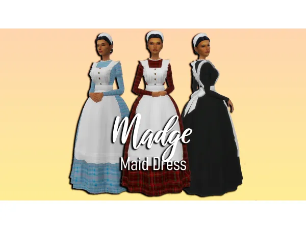 Maxis Match Madge Maid Dress by simstomaggie - The Sims 4 Custom Content