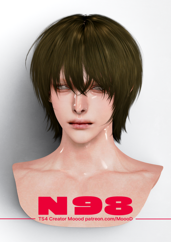 Alpha [SIMS4TS4] MoooD Hair N98 by simsfinds - The Sims 4 Custom Content
