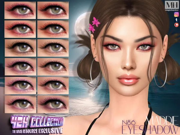 Alpha Y2K Maddie Eyeshadow N86 - The Sims 4 Custom Content