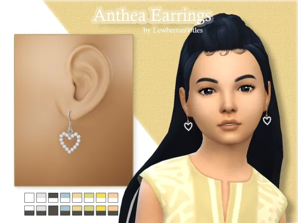 Maxis Match Anthea Earrings [Child] by LewbertSn00tles - The Sims 4 Custom Content