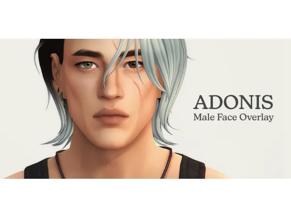Mix ADONIS FACE OVERLAY - The Sims 4 Custom Content