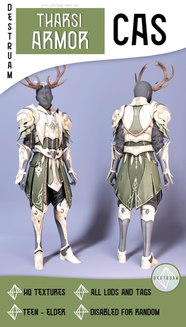 Alpha Tharsi Armor by simsfinds - The Sims 4 Custom Content