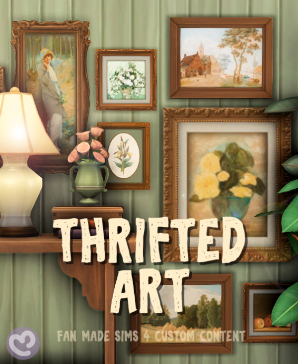 Maxis Match Thrifted Art Custom Content by simsfinds - The Sims 4 Custom Content