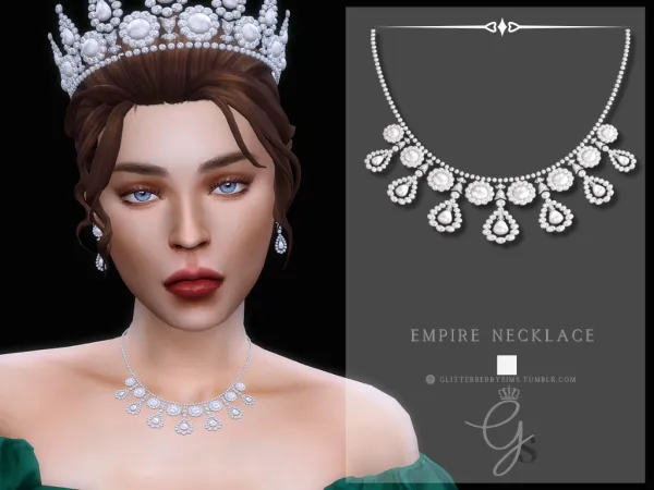 Alpha Empire Necklace by GlitterberryFly - The Sims 4 Custom Content