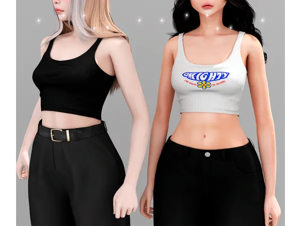 Alpha Juicy tank top - The Sims 4 Custom Content