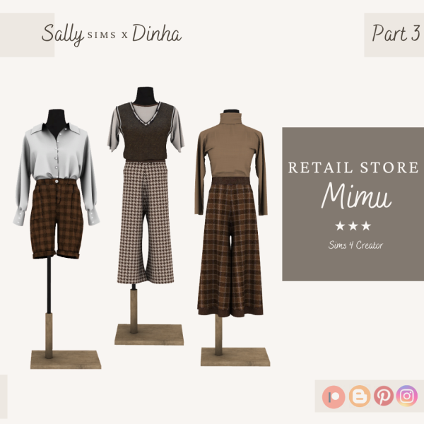 Alpha Retail Store Mimu Part 3 (Collaboration Sally Dinha) by sally4sims - The Sims 4 Custom Content