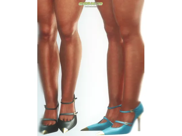 Alpha ꕥFord Steel Toe Mules ꕥ by cocogames - The Sims 4 Custom Content