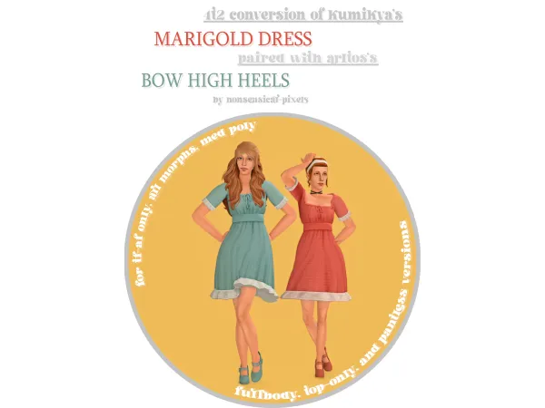 marigold dress - The Sims 2 Custom Content