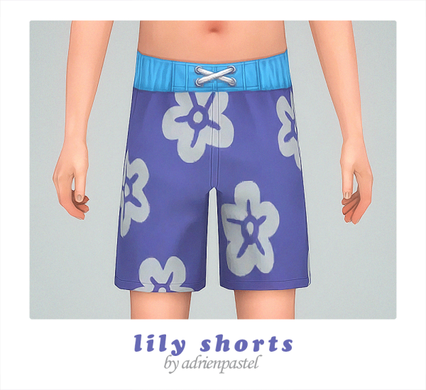Maxis Match Lily Swimming Shorts by simsfinds - The Sims 4 Custom Content