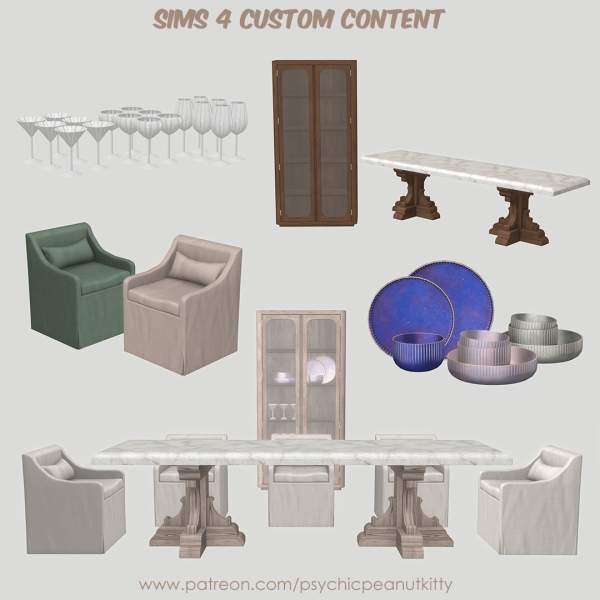Mix September Dining Room by psychicpeanutkitty - The Sims 4 Custom Content
