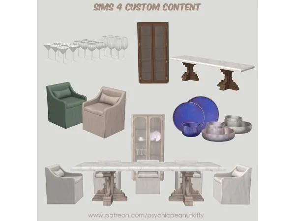Mix September Dining Room - The Sims 4 Custom Content