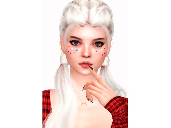 Sims 4 Mix 4 de Julio CC: EyeShadow 4th Of July All ages by Jennifer -Jennisims