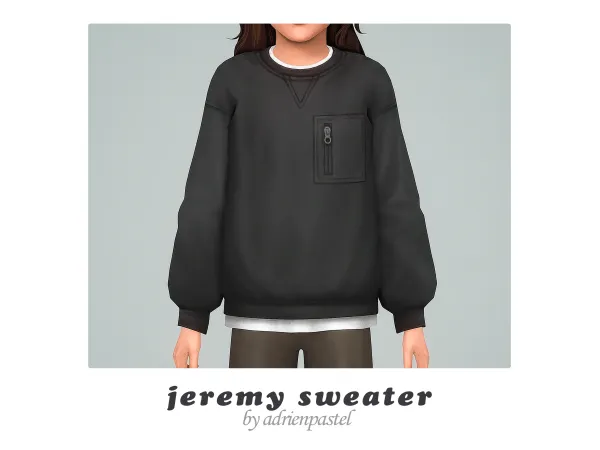 Maxis Match Jeremy Sweater by adrienpastel - The Sims 4 Custom Content