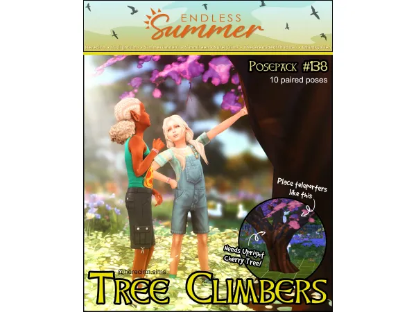 Mix Endless Summer Collab Tree Climbers by Herecirm - The Sims 4 Custom Content