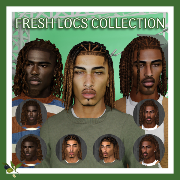 Alpha FRESH LOCS COLLECTION CROCHET HAT by simsfinds - The Sims 4 Custom Content