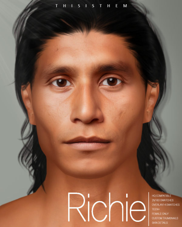 Alpha Richie Skin Sim by simsfinds - The Sims 4 Custom Content