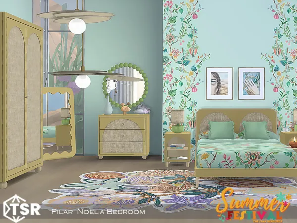 Alpha Delicate Boho bedroom - The Sims 4 Custom Content