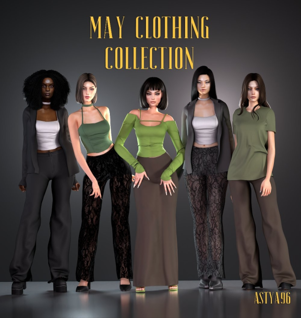 Alpha May Clothing Collection 2024 by simsfinds - The Sims 4 Custom Content