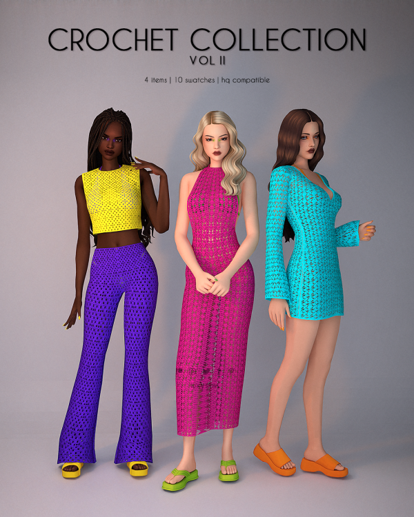 Alpha Crochet Collection II complete by luxysims - The Sims 4 Custom Content