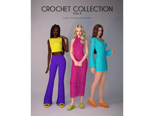 Alpha Crochet Collection II complete - The Sims 4 Custom Content