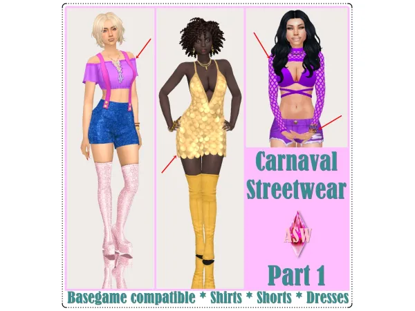 Maxis Match Carnaval Streetwear Part 1 by AnnettsSims4Welt - The Sims 4 Custom Content