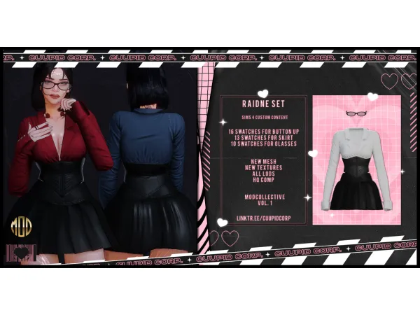 Alpha cuupid corp Raidne Set - The Sims 4 Custom Content