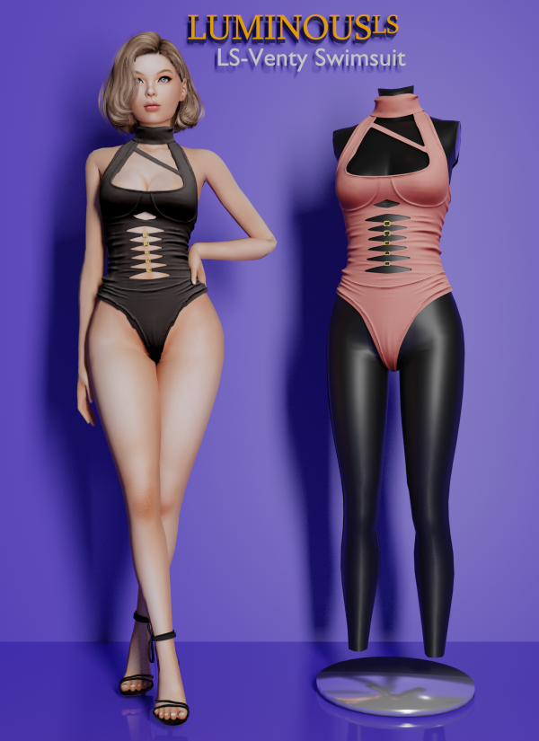 Alpha LS Venty Swimsuit by simsfinds - The Sims 4 Custom Content
