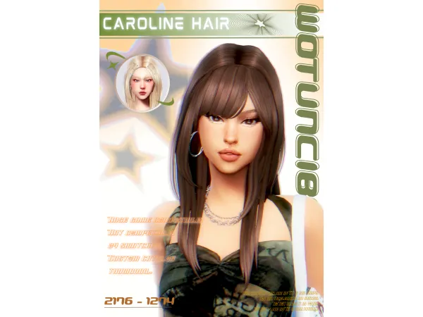 Maxis Match Caroline Hair by wotunciba - The Sims 4 Custom Content