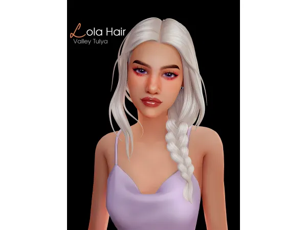 Maxis Match ( ) Lola Hair by HelenaVtulya - The Sims 4 Custom Content