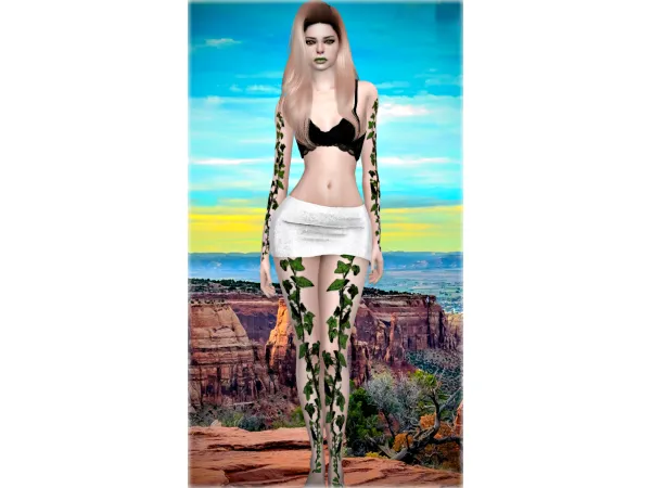 Mix Weekend Poison Ivy Tattoos Jennisims by Jennifer - The Sims 4 Custom Content
