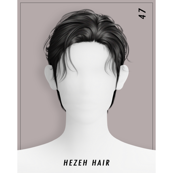 Alpha [Hezeh]Hair_No47 by simsfinds - The Sims 4 Custom Content