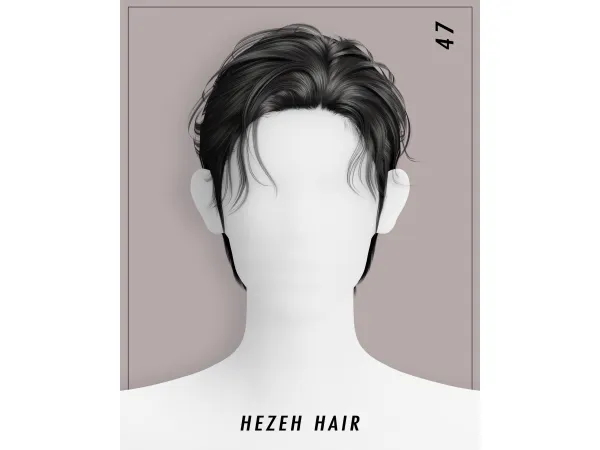 Alpha [Hezeh]Hair_No47 by Hezeh - The Sims 4 Custom Content