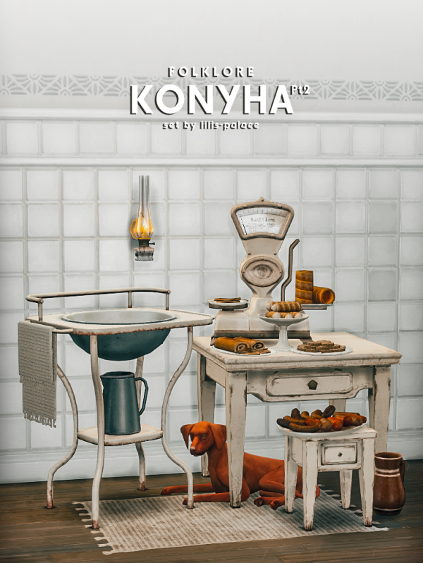 Mix FOLKLORE Konyha Set Pt2 by simsfinds - The Sims 4 Custom Content