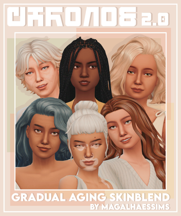 Maxis Match CHRONOS 20 MAXIS MATCH GRADUAL AGING SKINBLEND by simsfinds - The Sims 4 Custom Content