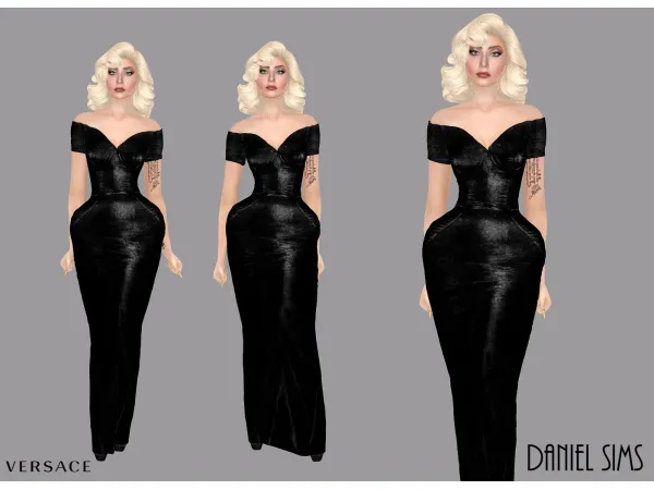 Alpha Lady Gaga in Versace - The Sims 4 Custom Content