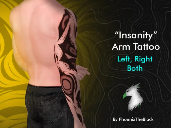 Mix Insanity Arm Tattoo by PhoenixTheBlack - The Sims 4 Custom Content
