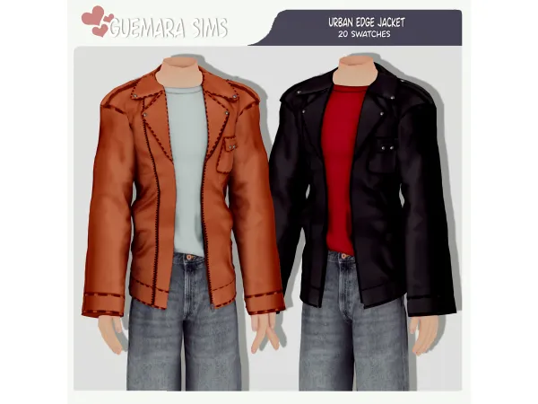 Alpha Urban Edge Jacket (Public now) by guemarasims - The Sims 4 Custom Content