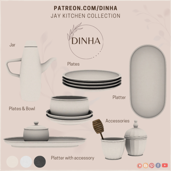 Mix Jay Kitchen Collection by dinhagamer - The Sims 4 Custom Content