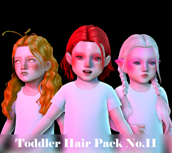 Maxis Match Toddler Hair Pack No11 by simsfinds - The Sims 4 Custom Content