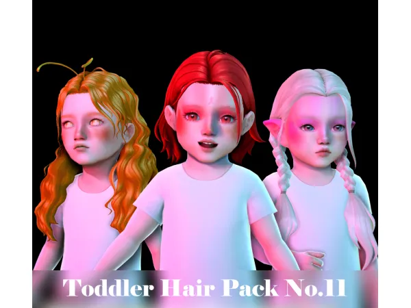 Maxis Match Toddler Hair Pack No11 by sunivaa - The Sims 4 Custom Content