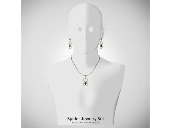 Alpha Spider Jewelry Set by gorillax3 - The Sims 4 Custom Content