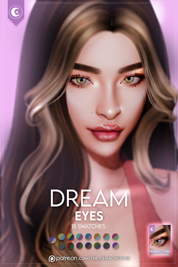 Mix [FEMBOY] Dream Eyes by simsfinds - The Sims 4 Custom Content