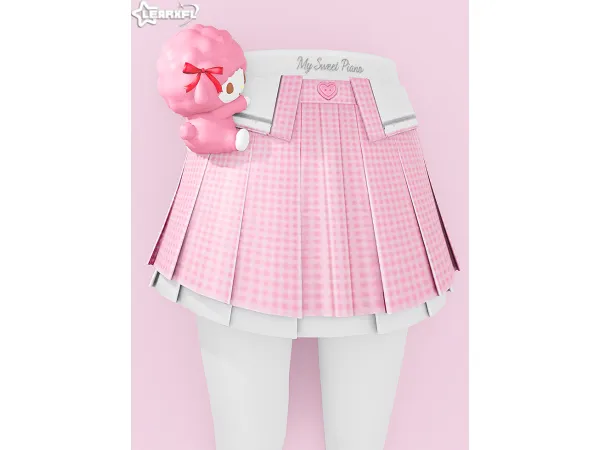 Alpha My Melody Sweet Piano Pleated Skirt [1517 Items] by Learxfl - The Sims 4 Custom Content