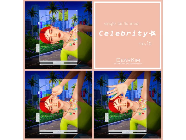 Mix [SingleSelfie] Celebrity 16 by dearkims - The Sims 4 Custom Content
