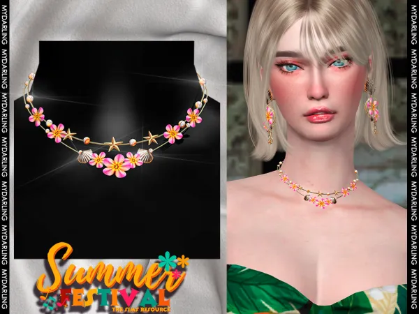 Alpha fun summer beach NECKLACE na012 - The Sims 4 Custom Content