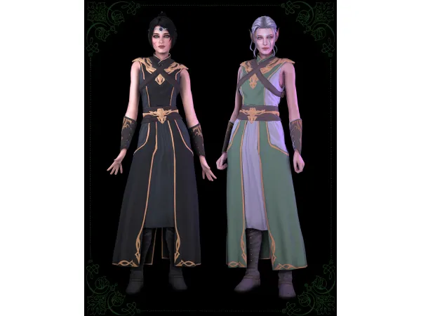 Alpha Mage robe female - The Sims 4 Custom Content