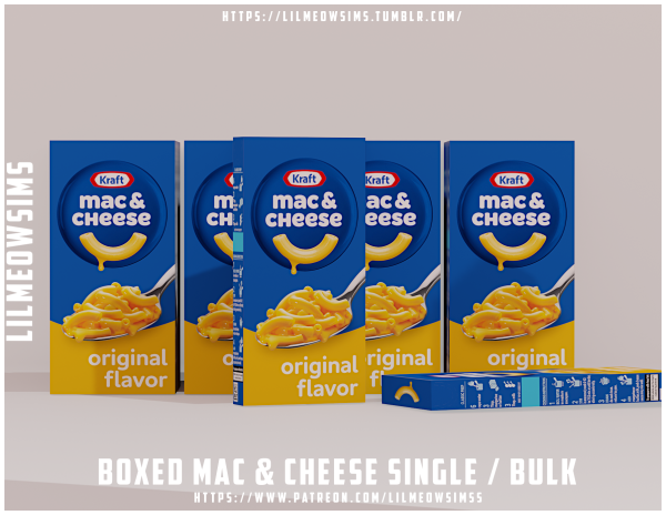 Alpha Boxed Mac Cheese by simsfinds - The Sims 4 Custom Content